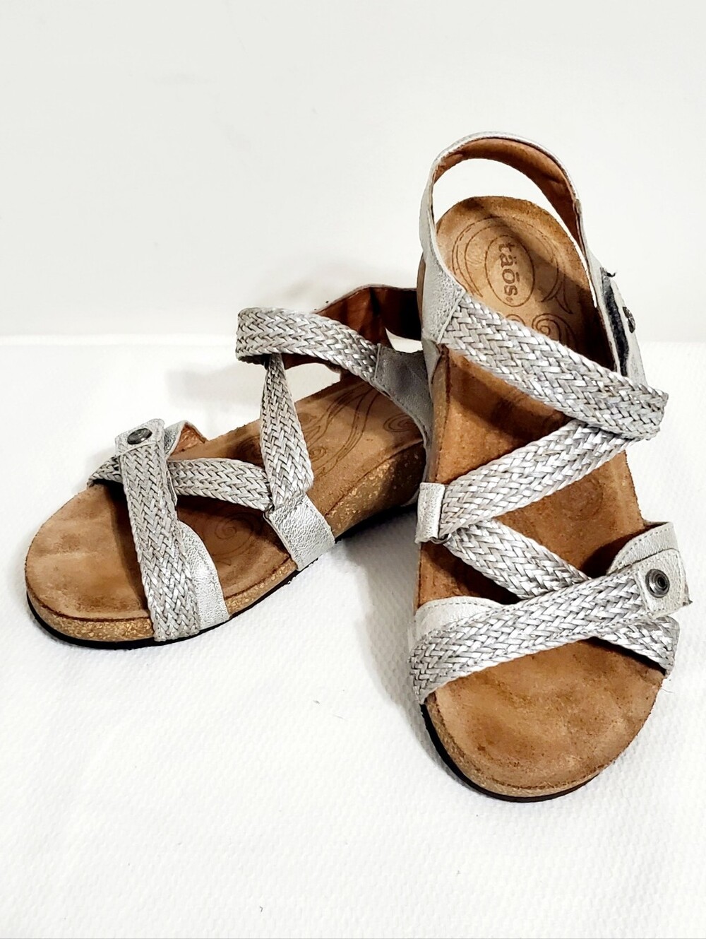 Taos Footwear Beige Braided Leather Sandals - Picture 3 of 13